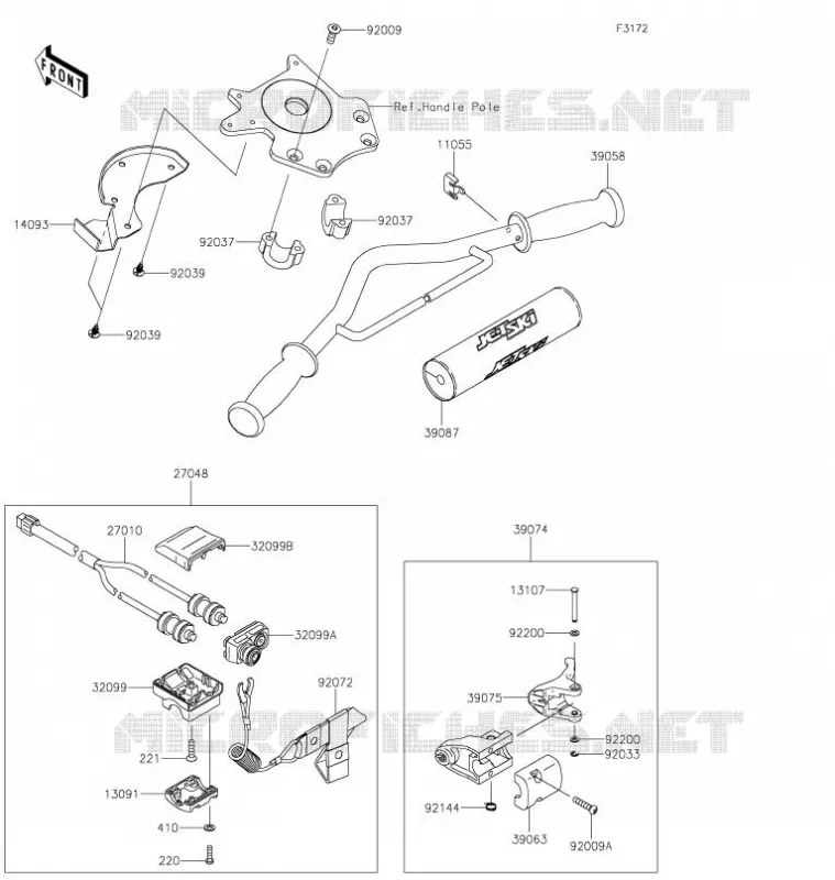 GUIDON Kawasaki JET SKI 1500 2022 JET SKI SX-R  JS1500ANFNN