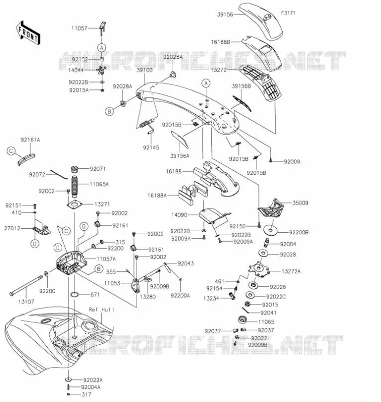 POIGNEE POLE Kawasaki JET SKI 1500 2022 JET SKI SX-R  JS1500ANFNN
