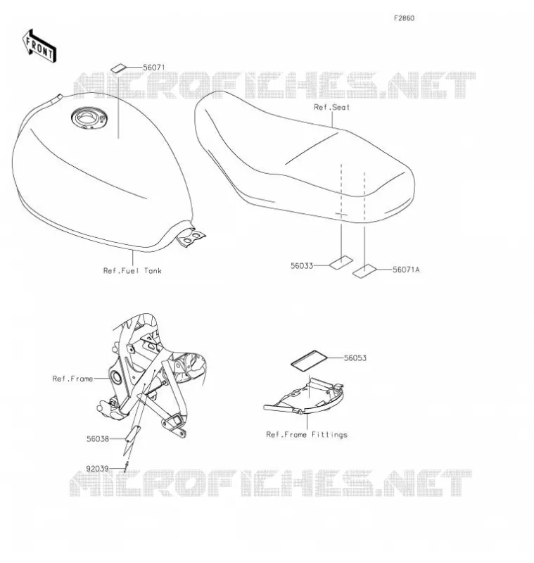 ETIQUETTES Kawasaki MOTOS 800 2021 W800  EJ800JMFNN