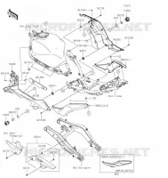 CACHE LAT&Eacute;RAL/GARDE CHAINE pour Kawasaki Z650 2022
