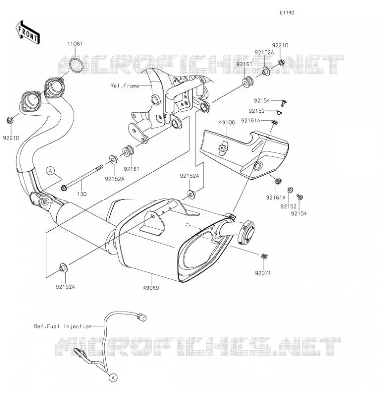 &Eacute;CHAPPEMENT Kawasaki MOTOS 650 2022 Z650RS  ER650MNACB