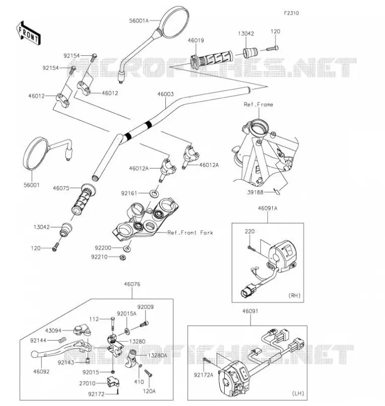 GUIDON Kawasaki MOTOS 650 2022 Z650RS  ER650MNACL