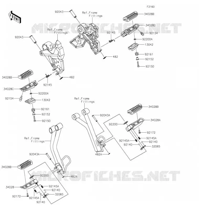 REPOSE PIED Kawasaki MOTOS 650 2022 Z650RS  ER650MNACL