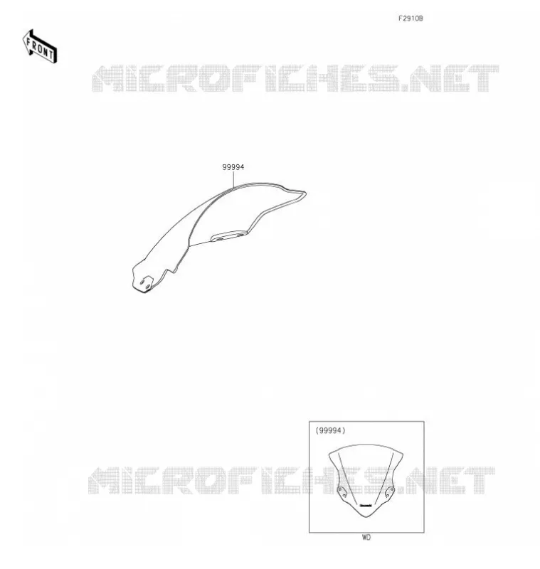 ACCESSOIRE(PARE-BRISE) Kawasaki MOTOS 400 2021 NINJA 400  EX400GMFAL