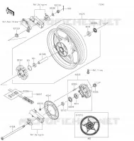 ROUE ARRI&Egrave;RE/CHAINE pour Kawasaki NINJA 400 2021