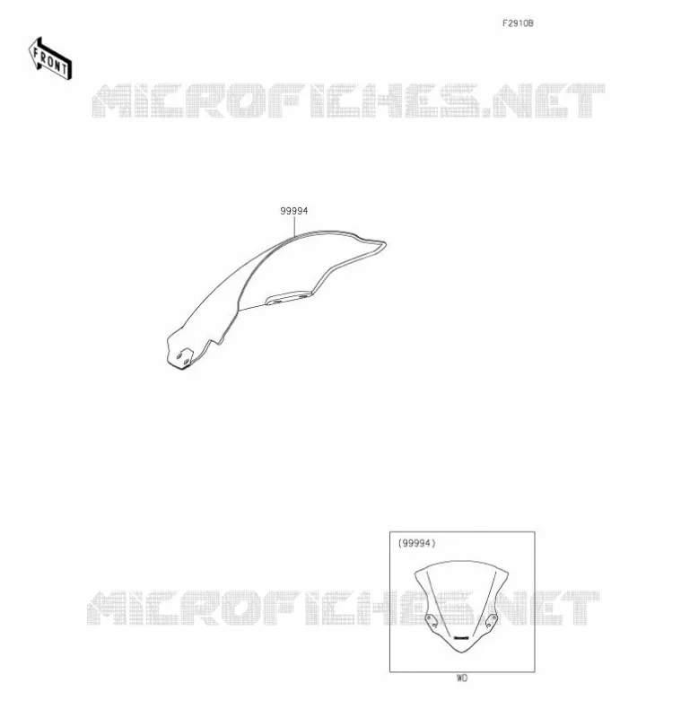 ACCESSOIRE(PARE-BRISE) Kawasaki MOTOS 400 2021 NINJA 400  EX400GMFAL