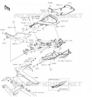 CACHE LAT&Eacute;RAL/GARDE CHAINE pour Kawasaki NINJA 400 2022