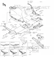 CACHE LAT&Eacute;RAL/GARDE CHAINE pour Kawasaki NINJA 650 2022