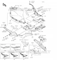 CACHE LAT&Eacute;RAL/GARDE CHAINE pour Kawasaki NINJA 650 2022