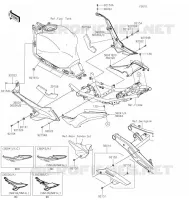 CACHE LAT&Eacute;RAL/GARDE CHAINE pour Kawasaki NINJA 650 2022