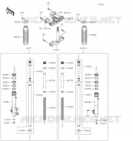 FOURCHE pour Kawasaki KLR650 TRAVELER 2022