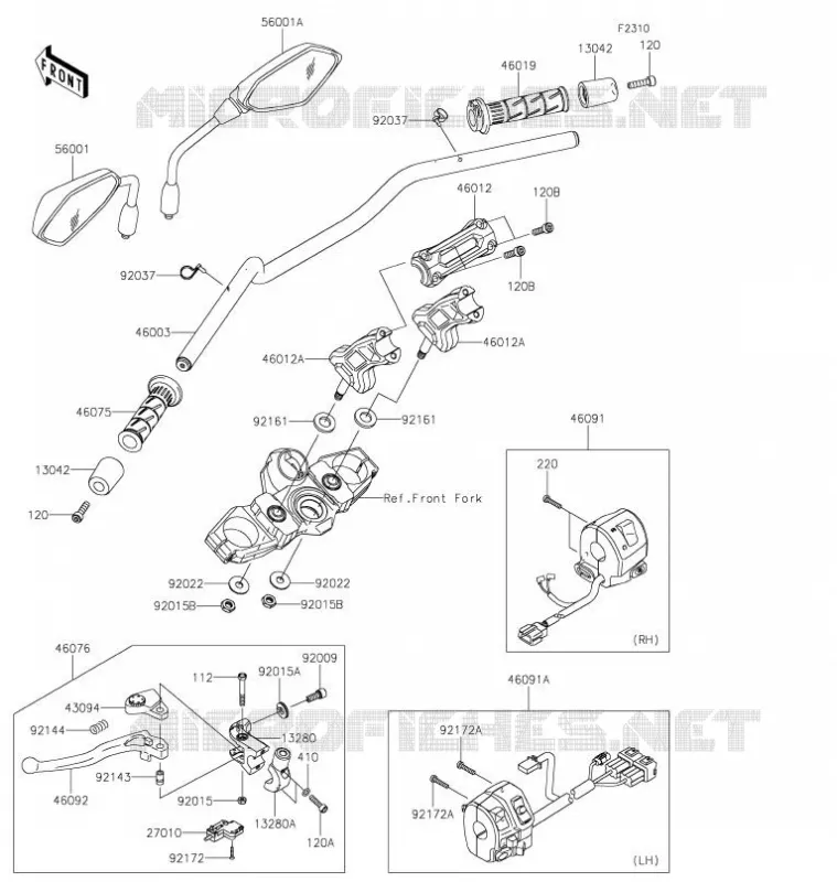 GUIDON Kawasaki MOTOS 650 2022 VERSYS 650  KLE650HNFAN