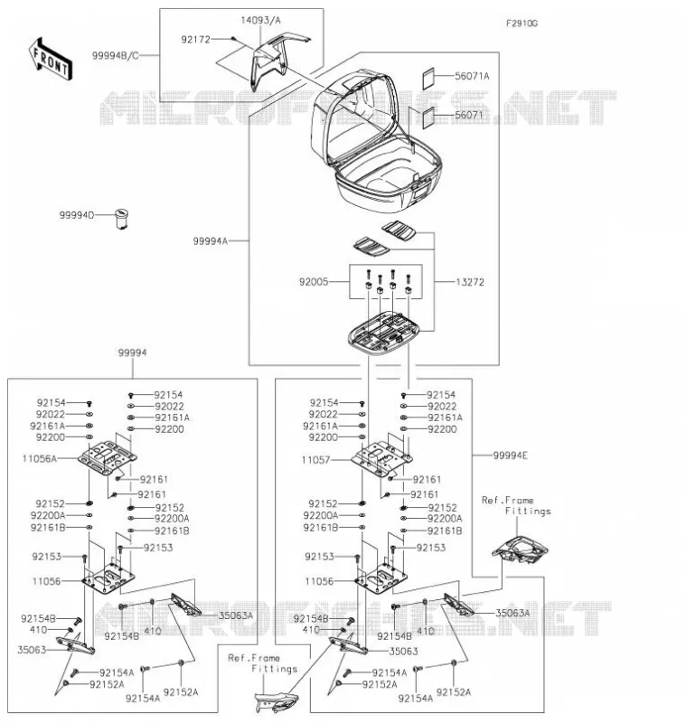 ACCESSOIRE(Top case) Kawasaki MOTOS 650 2022 VERSYS 650  KLE650HNFNL