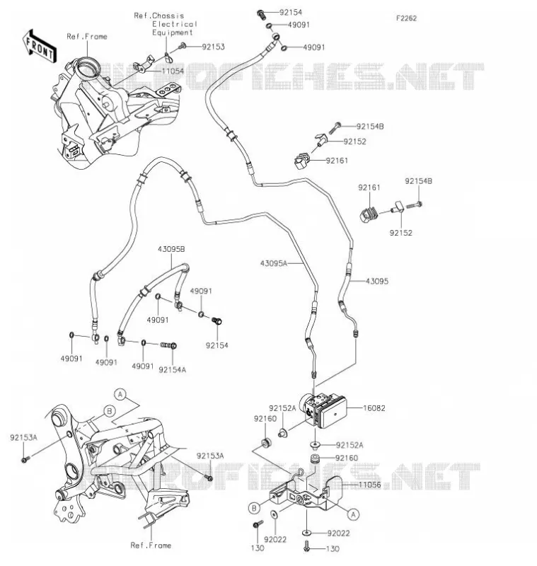 DURITE DE FREIN Kawasaki MOTOS 650 2022 VERSYS 650  KLE650HNFNL