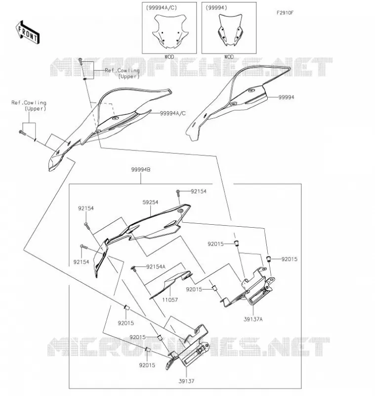 ACCESSOIRE(Windshield) Kawasaki MOTOS 650 2022 VERSYS 650  KLE650HNFNN