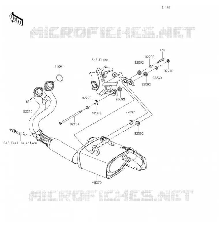 SILENCIEUX D'ECHAPPEMENT Kawasaki MOTOS 650 2022 VERSYS 650  KLE650HNFNN