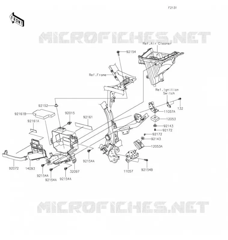 PIECE DE CADRE (COUVERTURE) Kawasaki MOTOS 230 2022 KLX230 S  KLX230GNFNN