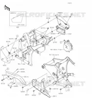 CACHE LAT&Eacute;RAL/GARDE CHAINE pour Kawasaki VULCAN 900 CLASSIC 2022