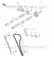 ARBRE A CAME/TENDEUR pour Kawasaki 1400GTR 2022
