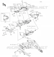 CACHE LAT&Eacute;RAL/GARDE CHAINE pour Kawasaki Z H2 2022