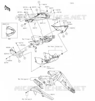 CACHE LAT&Eacute;RAL/GARDE CHAINE pour Kawasaki Z H2 2022