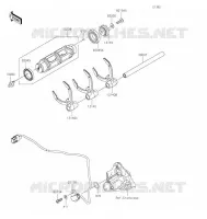 FOURCHETTE/BARRILLET DE SELECTION pour Kawasaki Z H2 SE 2021