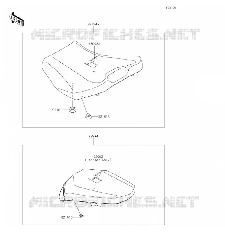 ACCESSOIRE(Seat) Kawasaki MOTOS 1000 2021 Z H2 SE  ZR1000LMFNL
