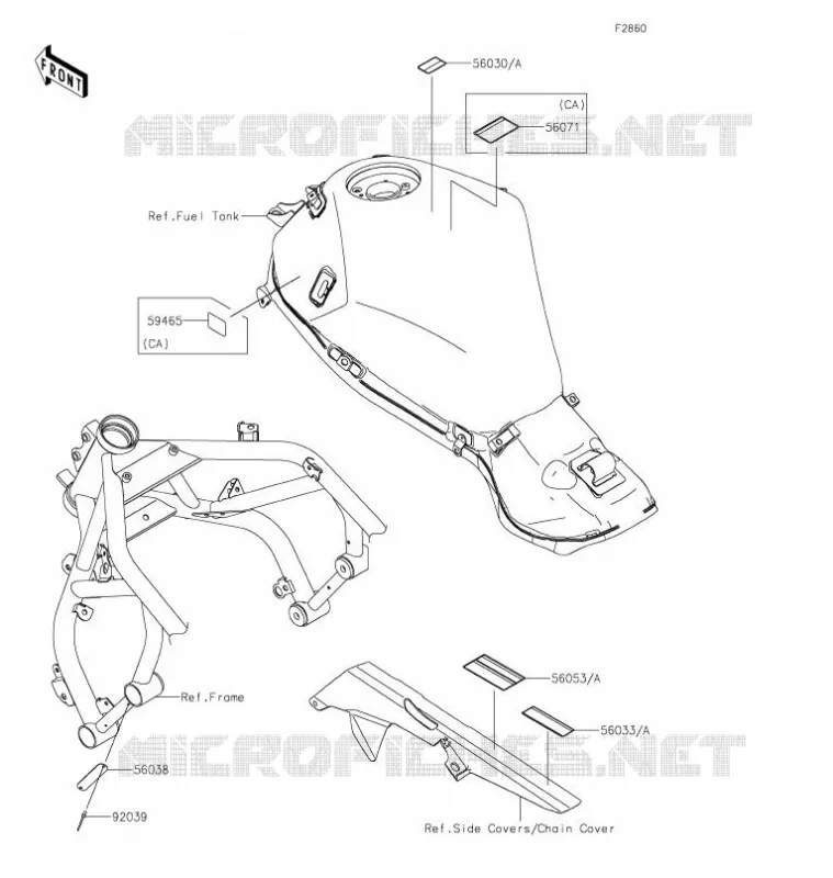 ETIQUETTES Kawasaki MOTOS 1000 2021 Z H2 SE  ZR1000LMFNL