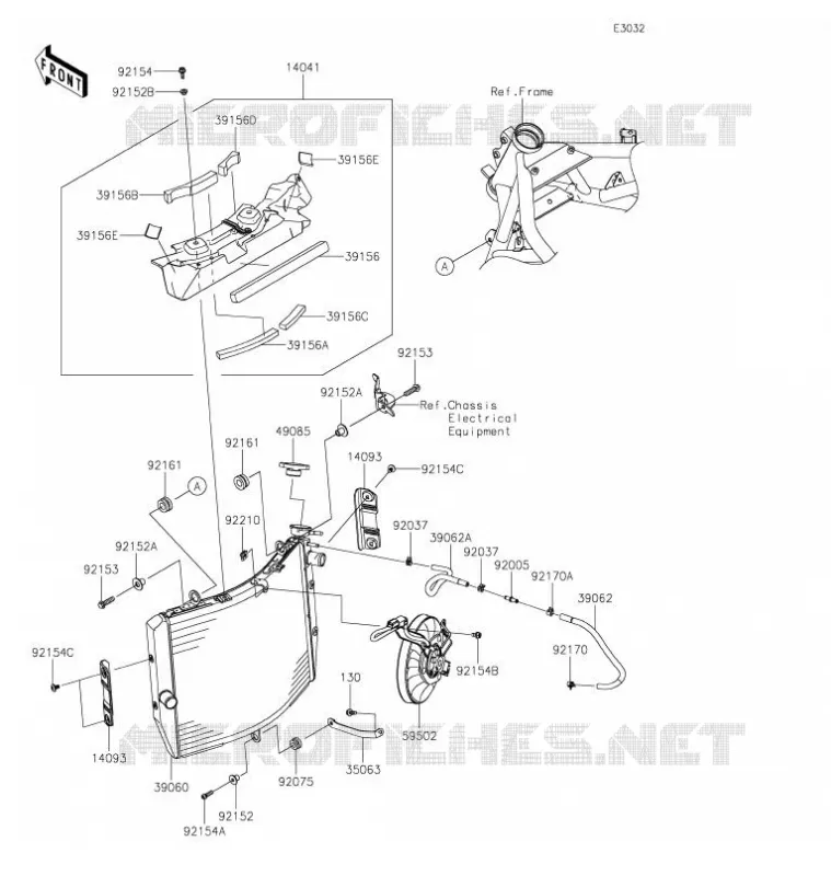 RADIATEUR Kawasaki MOTOS 1000 2021 Z H2 SE  ZR1000LMFNL