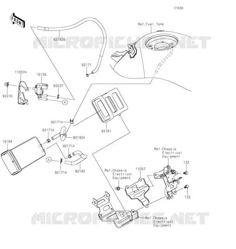SYSTEME D'EVAPORATION CARBURANT(CA) Kawasaki MOTOS 1000 2021 Z H2 SE  ZR1000LMFNL