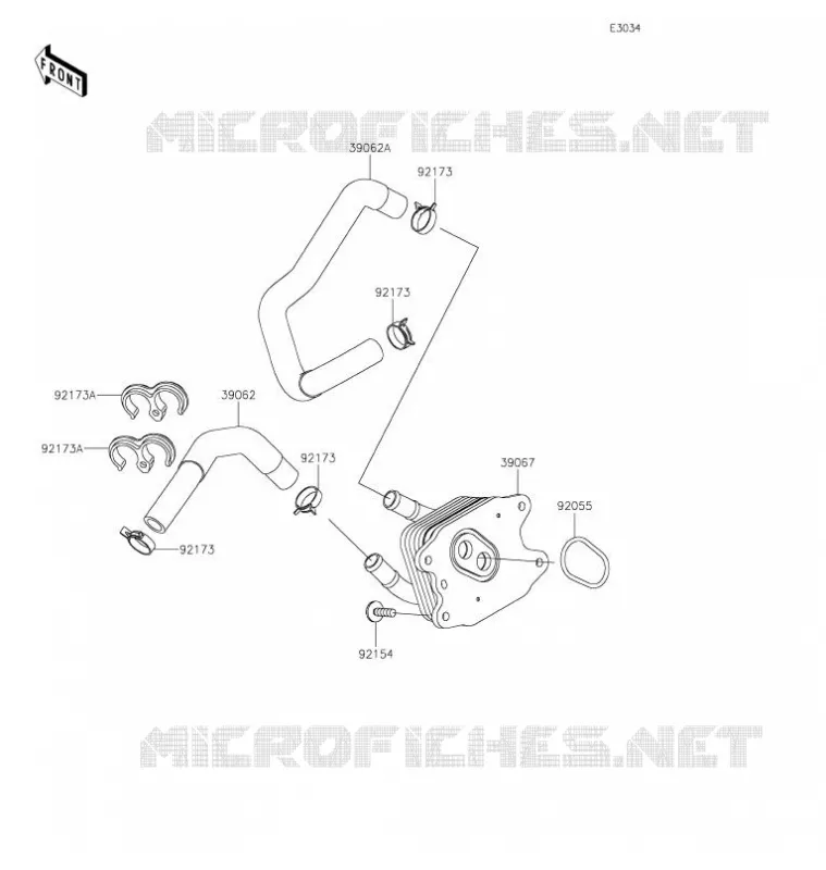 RADIATEUR D'HUILE Kawasaki MOTOS 1000 2021 NINJA H2R  ZX1000YMFNN