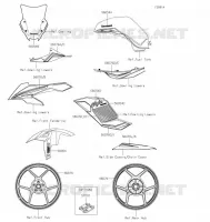 AUTOCOLLANT(GREEN) pour Kawasaki NINJA 1000SX 2022