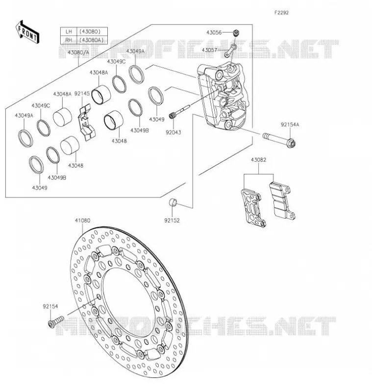 FREIN AVANT Kawasaki MOTOS 1000 2022 NINJA H2 SX  ZX1002PNFNN