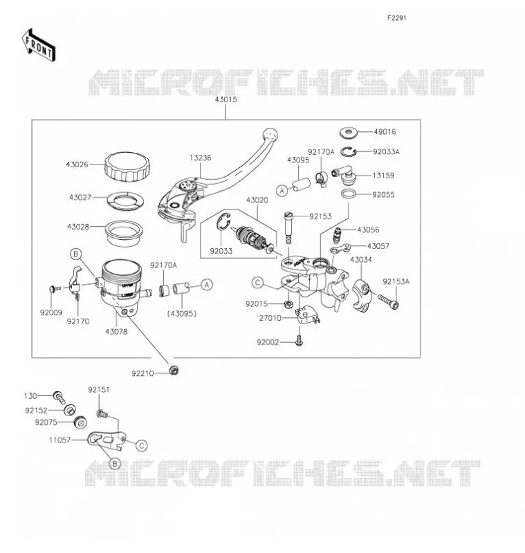 MAITRE CYLINDRE AV Kawasaki MOTOS 636 2022 NINJA ZX-6R  ZX636GNFAL