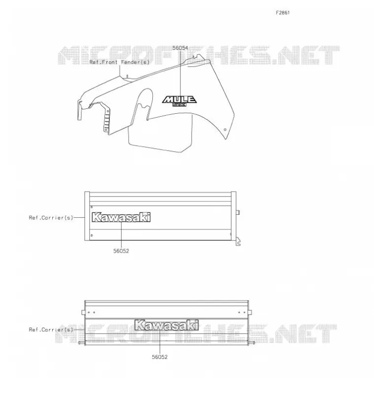 AUTOCOLLANT Kawasaki SSV 400 2022 MULE SX  KAF400JNFNN