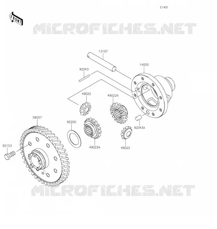 DIFFERENTIEL Kawasaki SSV 400 2022 MULE SX  KAF400JNFNN