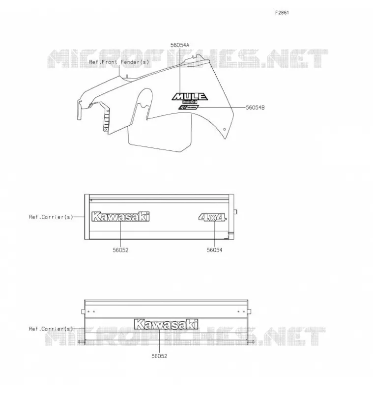 AUTOCOLLANT Kawasaki SSV 400 2022 MULE SX  KAF400PNSNN