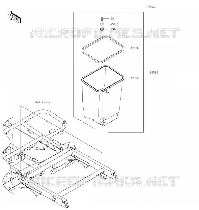 PIECE EN OPTION(CADRE) Kawasaki SSV 400 2022 MULE SX  KAF400PNSNN