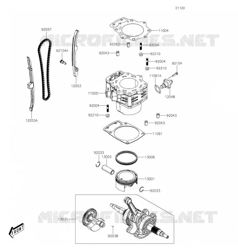 CYLINDRE/PISTON Kawasaki SSV 700 2022 MULE PRO-MX  KAF700ANFNN