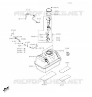 RESERVOIR CARBURANT pour Kawasaki MULE PRO-MX 2022