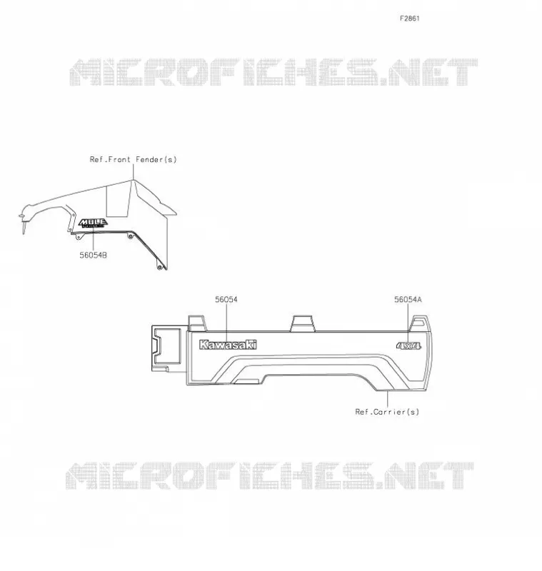 AUTOCOLLANT Kawasaki SSV 820 2022 MULE PRO-FX  KAF820ENFNN