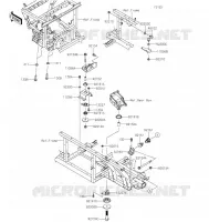SUPPORT MOTEUR pour Kawasaki MULE PRO-FX 2022
