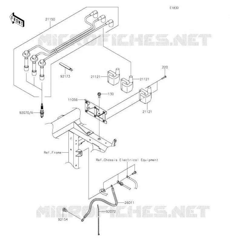 SYSTEME D&acute;ALLUMAGE Kawasaki SSV 820 2022 MULE PRO-FX  KAF820FNFNL