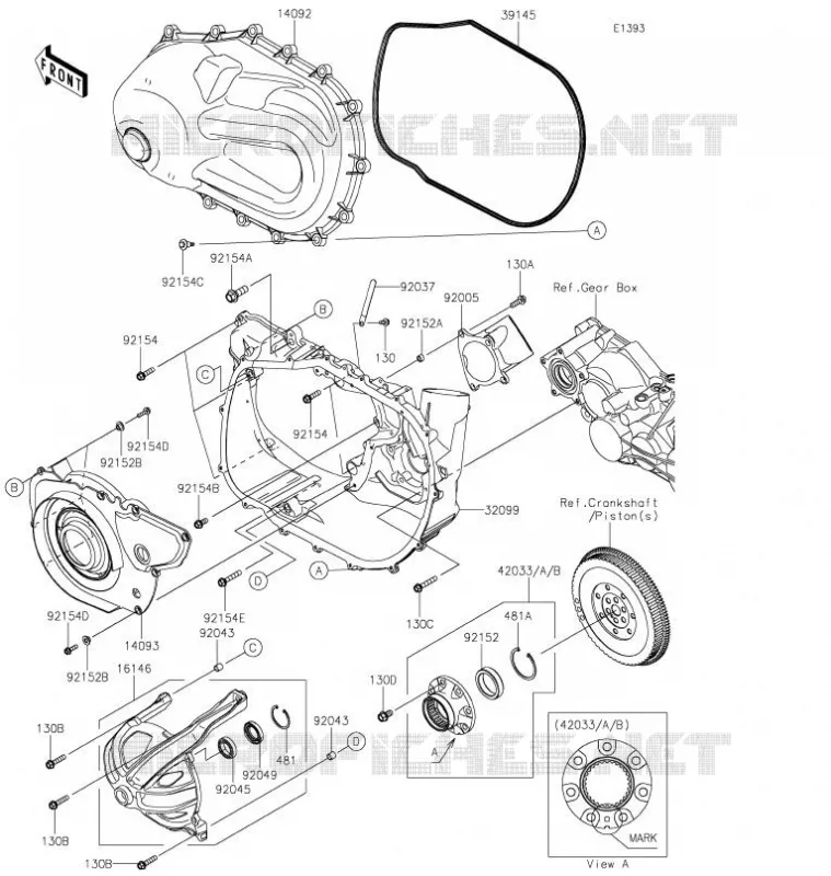 COUVERCLE CONVERTISSEUR Kawasaki SSV 820 2022 MULE PRO-FX  KAF820FNFNN