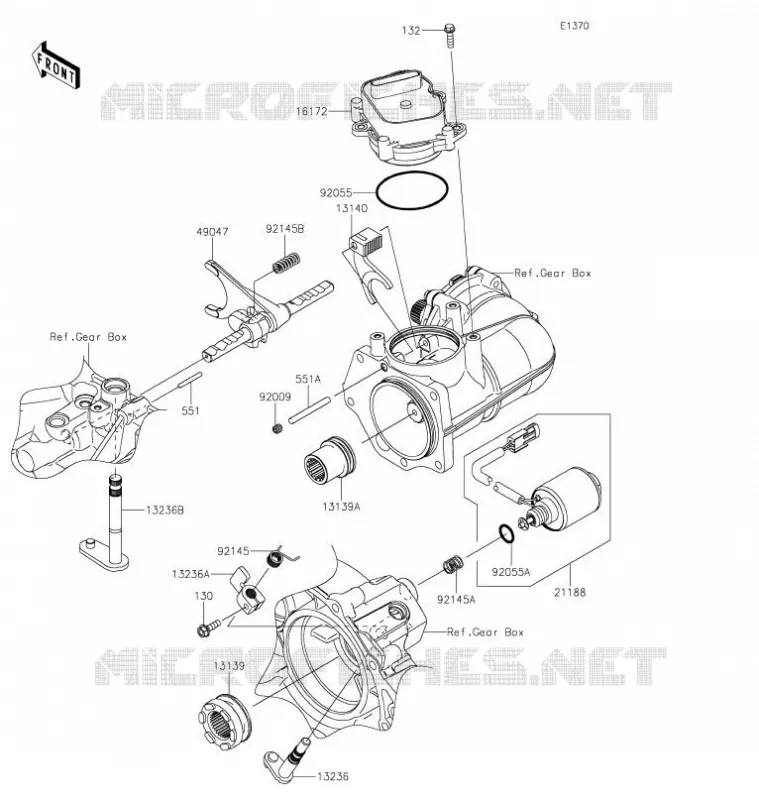 SELECTEUR Kawasaki SSV 820 2022 MULE PRO-FX  KAF820FNFNN