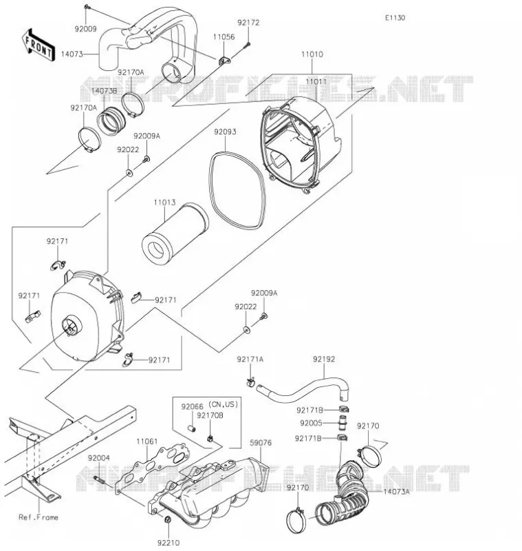 FILTRE A AIR Kawasaki SSV 820 2022 MULE PRO-FX  KAF820GNFNL