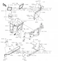 PIECE DE CADRE(ARRI&Egrave;RE) pour Kawasaki TERYX KRX 1000 2021
