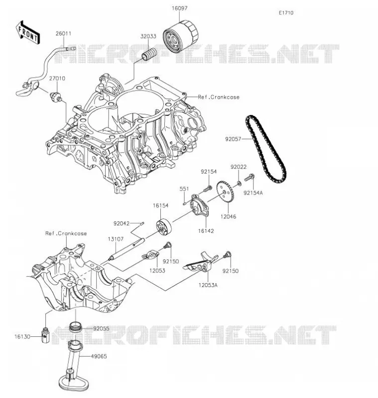POMPE A HUILE/FILTRE &Agrave; HUILE Kawasaki SSV 1000 2021 TERYX KRX 1000  KRF1000DMFNN