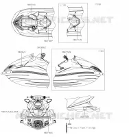 ETIQUETTES pour Kawasaki JET SKI ULTRA LX 2019