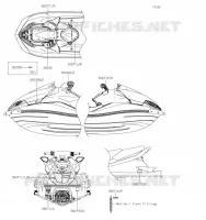 ETIQUETTES pour Kawasaki JET SKI ULTRA 310X 2021